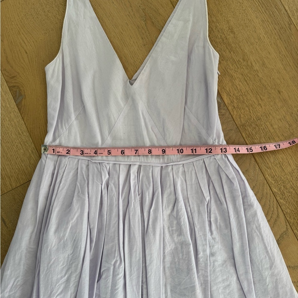 J. Crew Lavender V-Neck Cotton Dress Size 2 - Picture 5 of 7